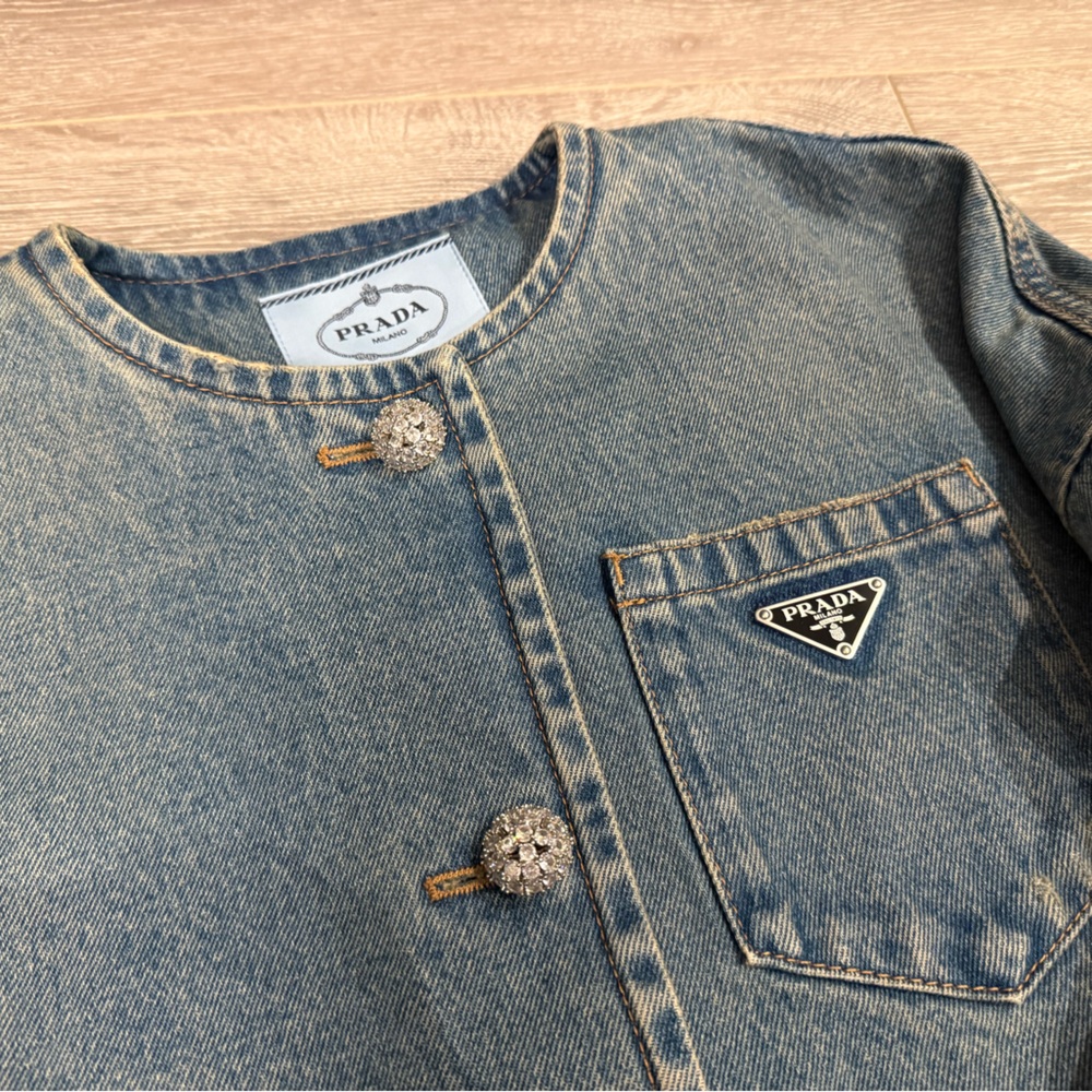 PRADA Cropped denim jacket - Picture 2 of 6